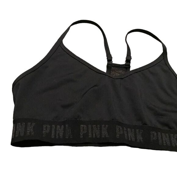 Pink Victoria Secret Black Athletic Sport Bra - Picture 4 of 5